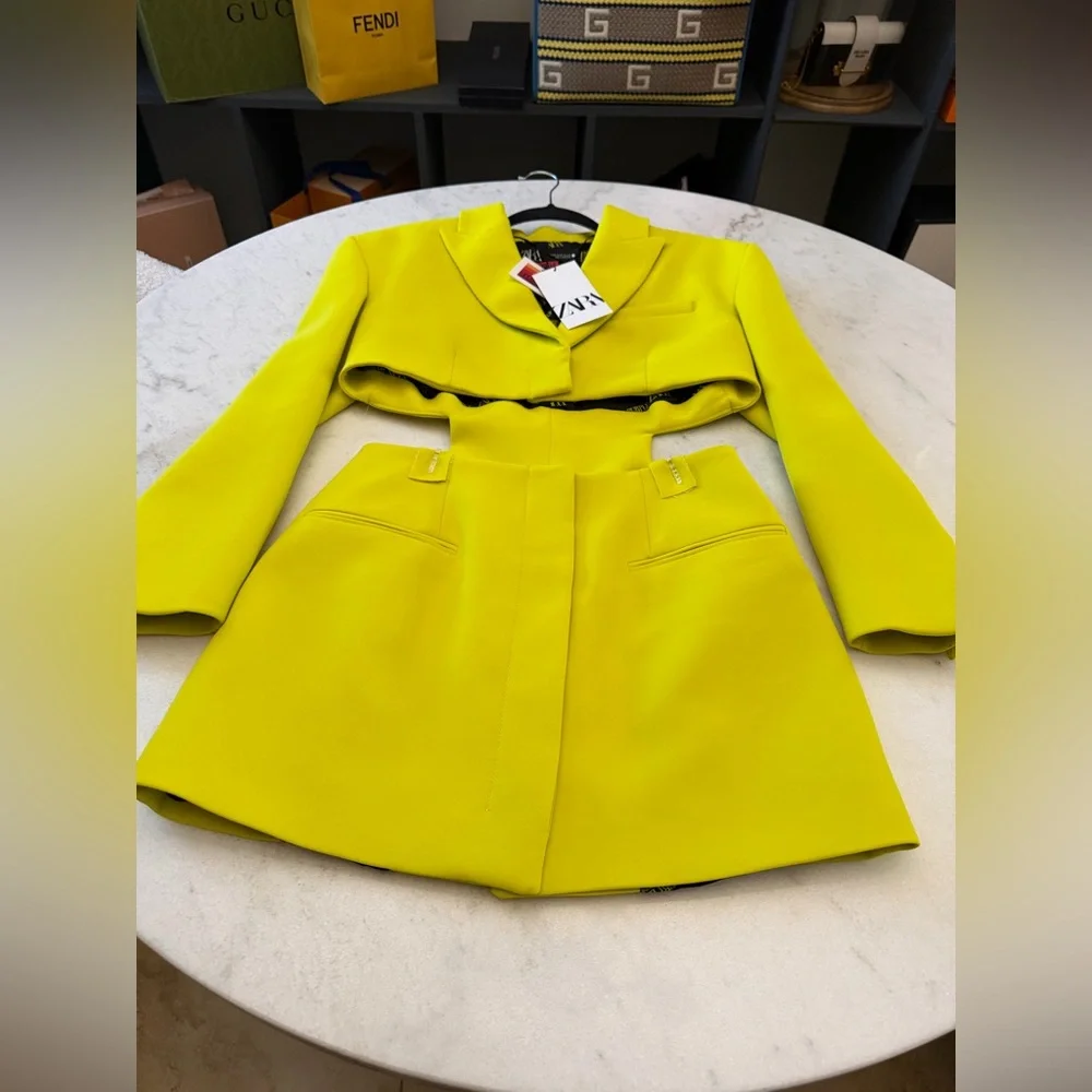 Zara x purple magazine blazer